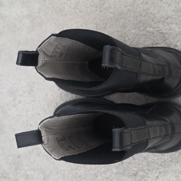 Allsaints Black Leather Chunky Boots HALLIE - Picture 8 of 11
